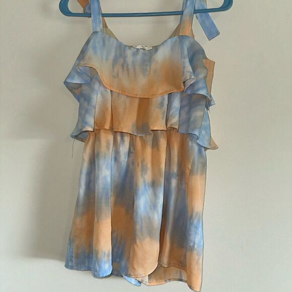 𝅺ENTRO EUC Entro Boutique romper tie dye peach SIZE M - Picture 2 of 2